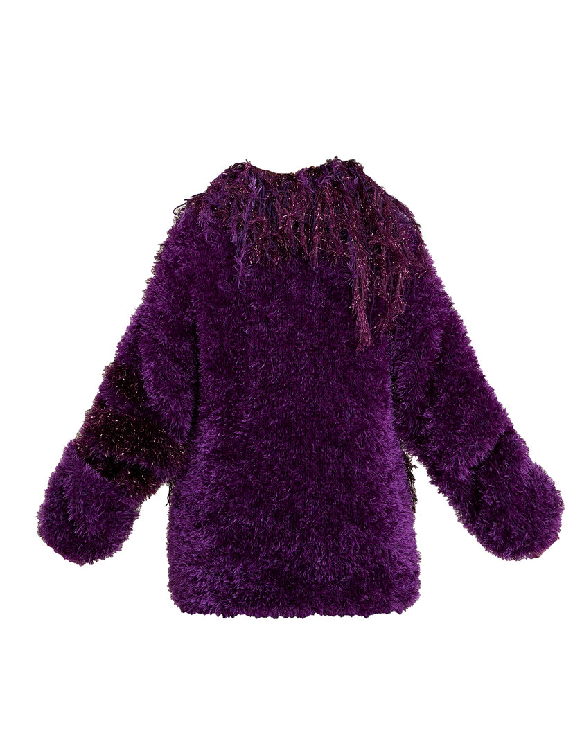 Knitted purple sweater 