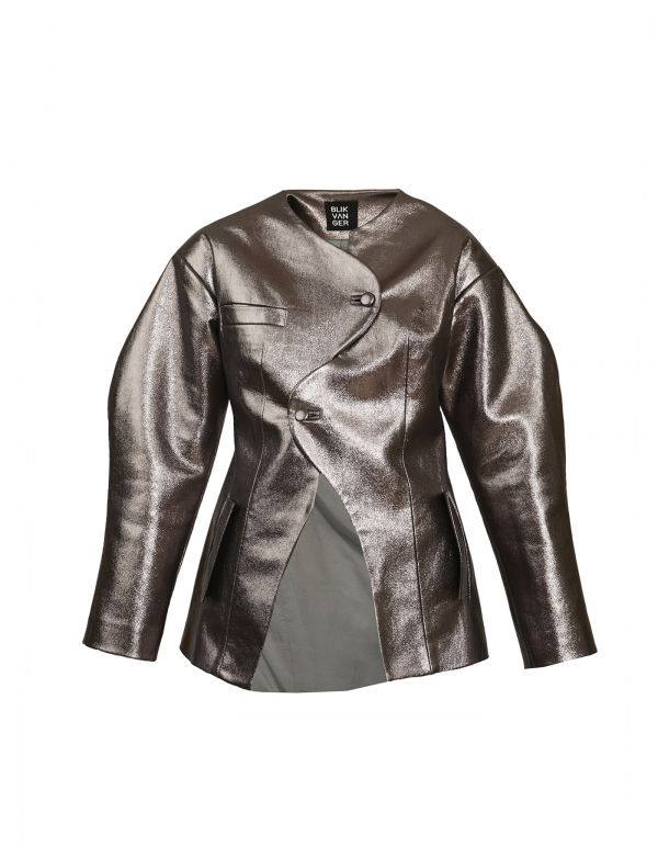 AW21-22. Shiny brown suit jacket (made to order)