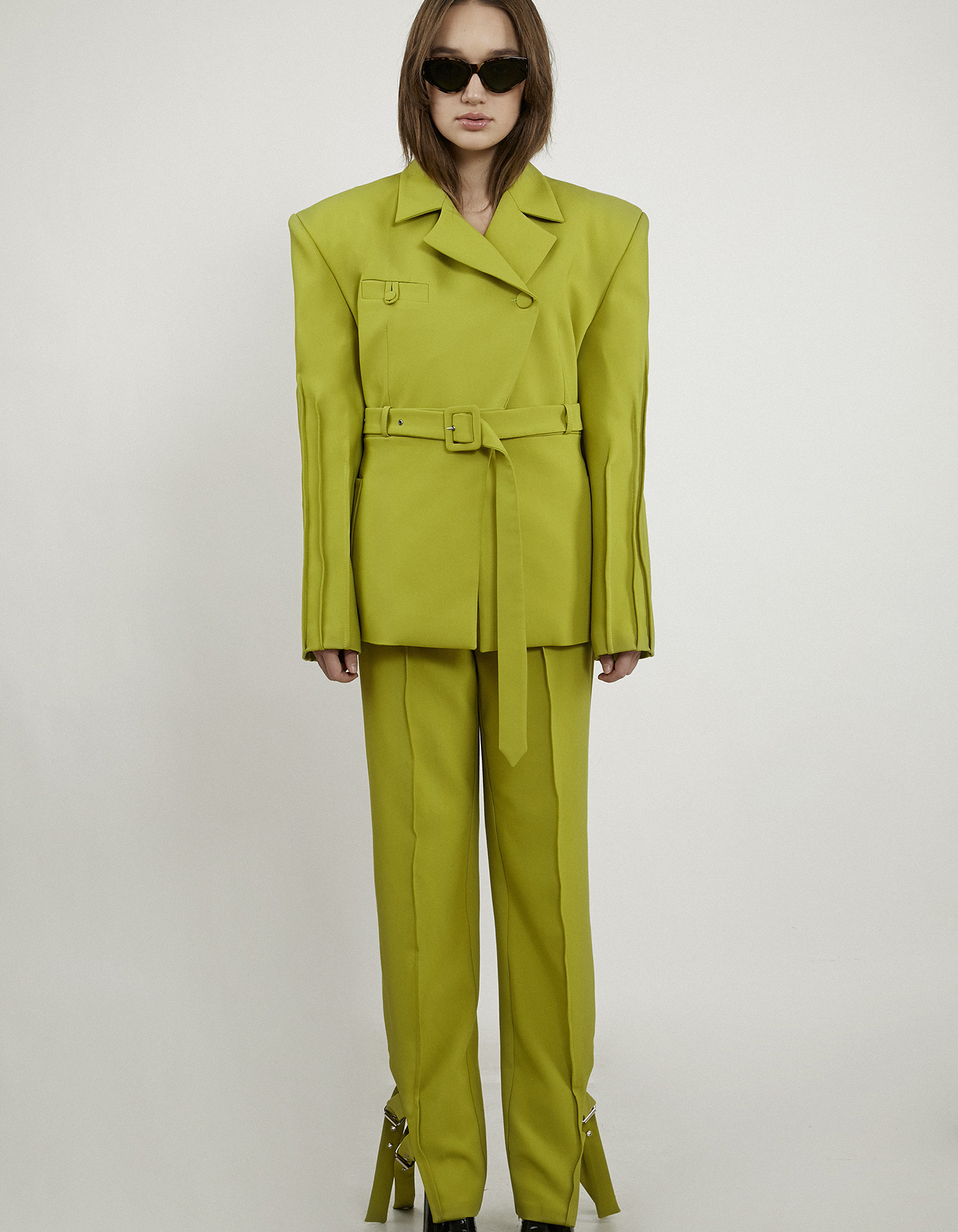 Chartreuse green blazer