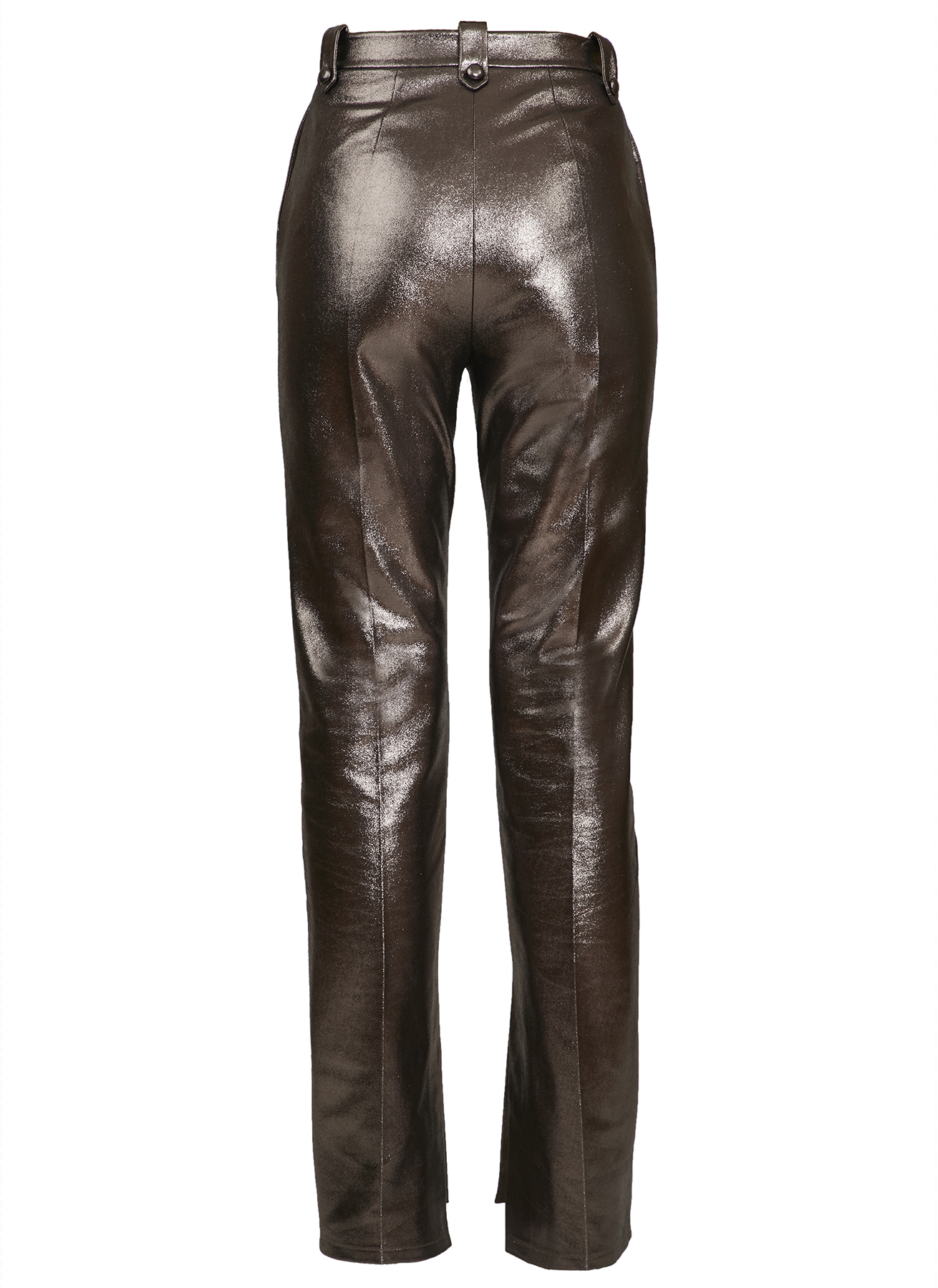 AW21-22. Shiny brown trousers (made to order)