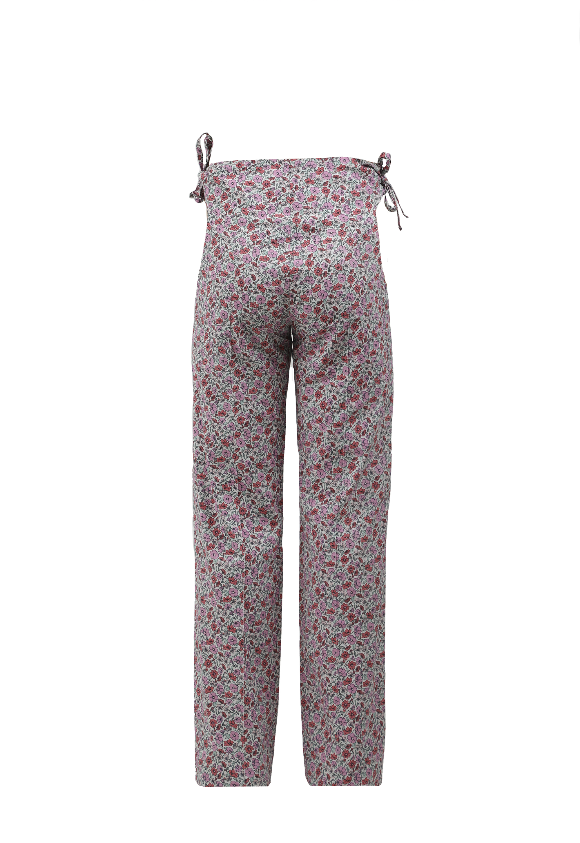 Floral straight-leg pants