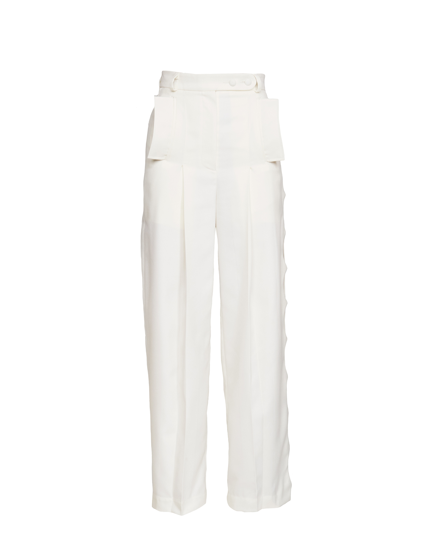 SS22. White cutout loose pants