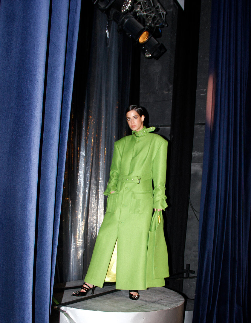 Layered Lime-Green coat